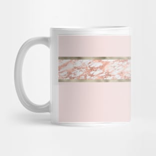 Rose gold marble modern stripe - gilded Mug